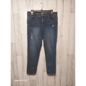 Democracy Ab'solution Jeans  Size 12 Skinny Ankle Blue Dark Wash Denim Stretch